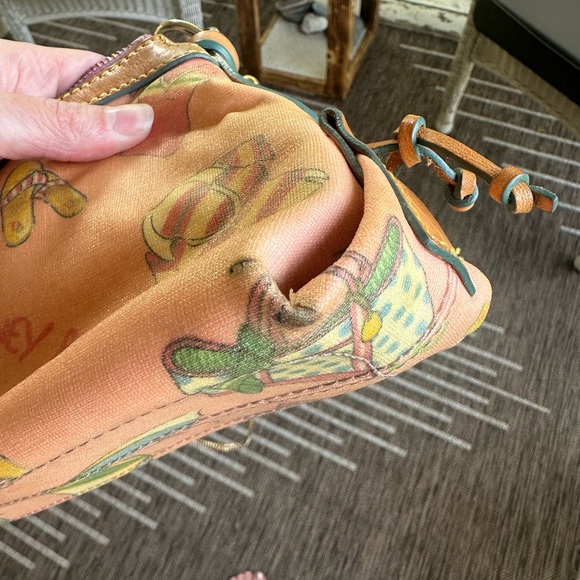 Vintage Dooney & Bourke Summer Mini Slouch Handbag Summer Design - Picture 3 of 13
